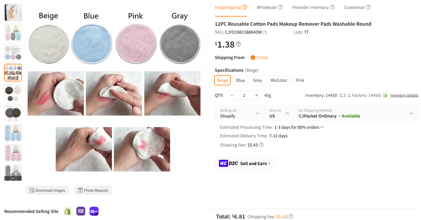 Eco-Friendly Reusable Makeup Remover Pads