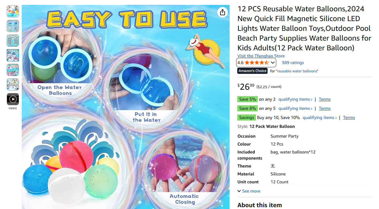 Reusable Water Balloons 