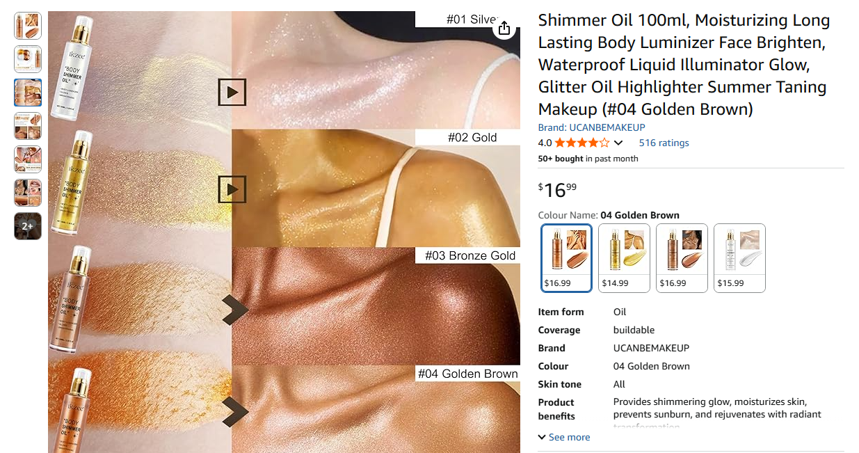 Shimmer Body Oil 